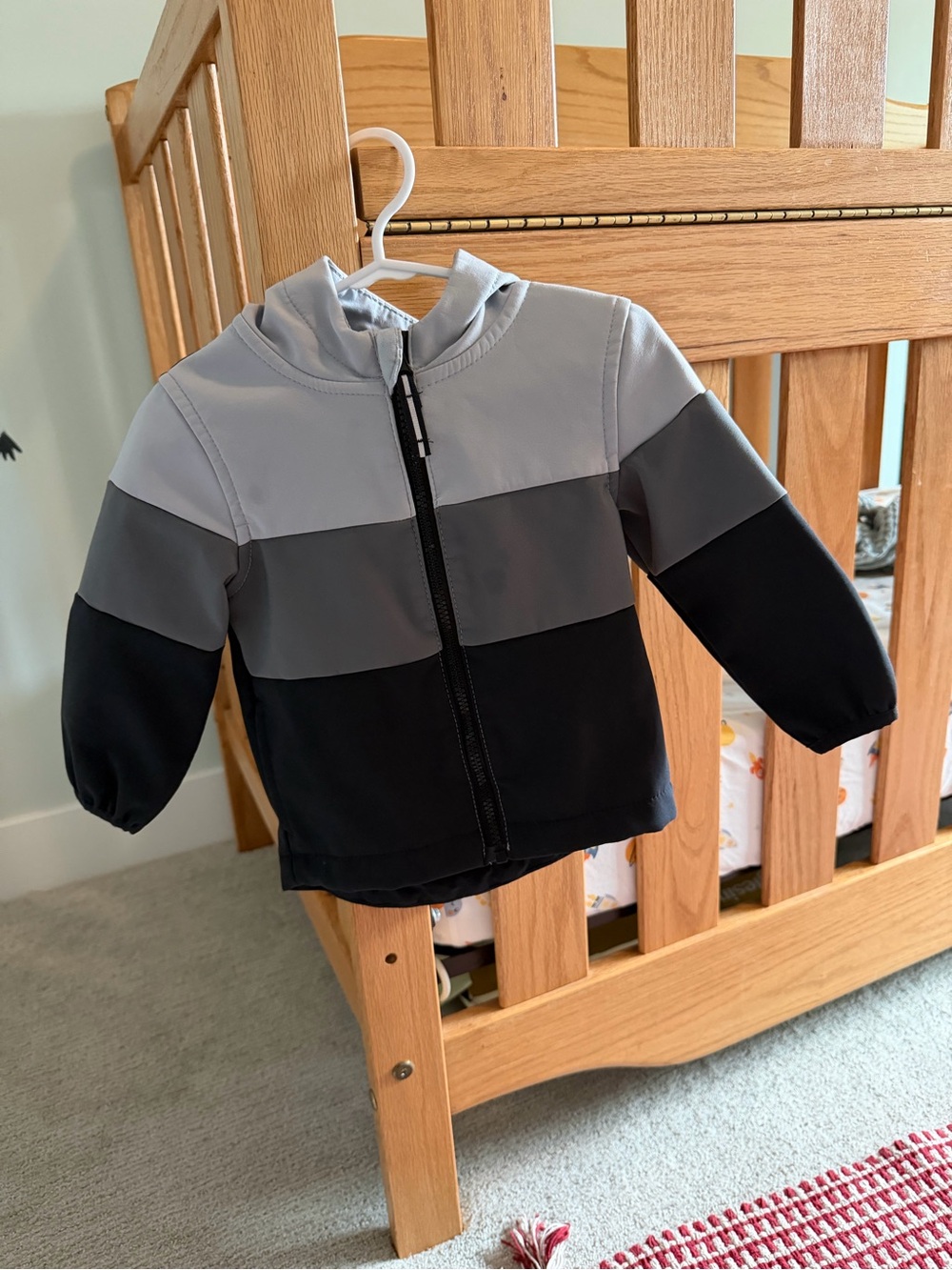 Cat & Jack Boys' Zip Hoodie - Light Gray, Gray, Black